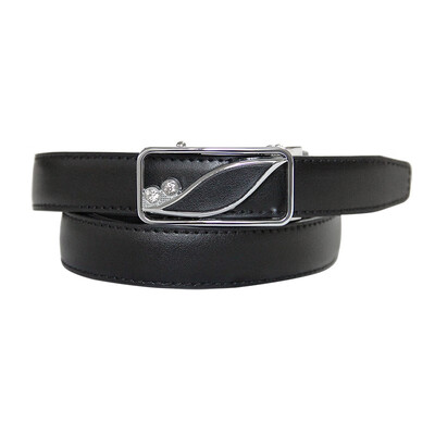 

BPSTAR Womens Automatic Buckle Genuine Leather Ladys Ratchet Holeless Belt Business High Quality Womens Real Belt for Pants
