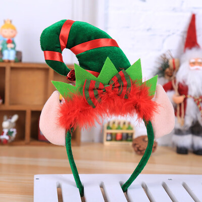 

Toponeto Hot Christmas Headband Santa Xmas Party Decor Double Hair Band Clasp Head Hoop