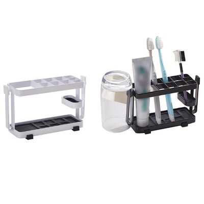 

Metal Iron Toothbrush Box Holder Cup Lovers Removable Toothbrush Toothpaste Bracket Bathroom Organizers Supplies