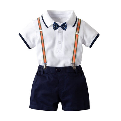 

Boys Clothing Sets Summer Baby Boys Clothes Suit Gentleman Style Shirt Pants Shorts 2pcs Clothes for Boys Rompers Summer Set