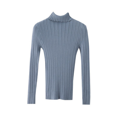

Autumn Winter New Slim Solid Color Women Sweaters Casual Turtleneck Long-sleeved Knit T-shirt Tops