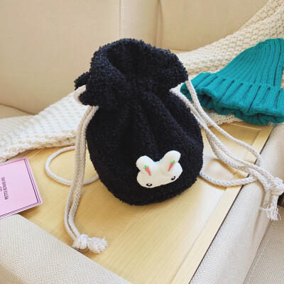 

Tailored Womens Fashion Coin Purse Rabbit Bag Plush Casual String Shoulder Bag
