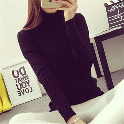 

Womens wear 2018 new autumn winter Korean version of the turtleneck sweater slim slim jumper sweater