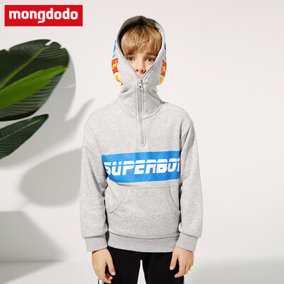 

Barabaras dream more than mongdodo childrens clothing boys sweater 2019 spring new big childrens sweater 76621191158 in the flower gray 120