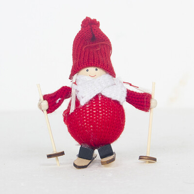 

Christmas Tree Pendant Mini Skiing Doll Xmas Hanging Door Decor Party Ornaments