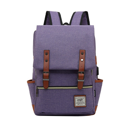 

Tailored Men & Women Fashion Big Travel Backpack USB Retro Canvas Student Bag Backpack