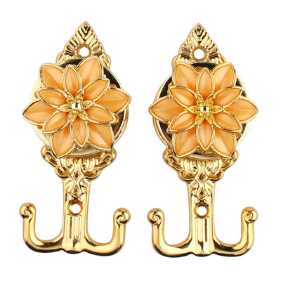 

2pcs European Lotus Curtain Hook Wall Hangers Rustless Window Door Curtain decoration Accessories