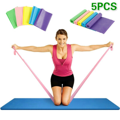 

15PCS Elastic Yoga Pilates Latex Resistance Band Exercise Strength Weight Training Fitness Band