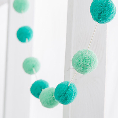 

DIY Handmade Colored Pom Pom Ball Decoration Baby Kids Tent Room Decor Accessory Wall Hanging Macaron Ball Decor For Girls Room