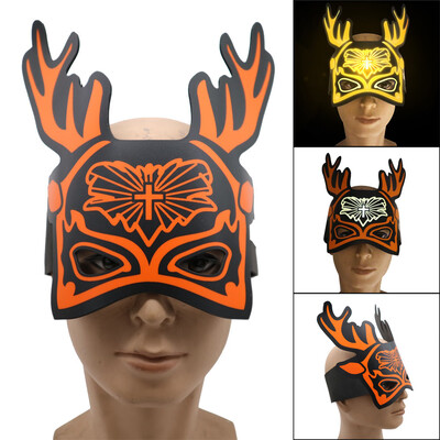 

YIWULAChristmas Deer Version Led Sound Reactive LED Music Light Up Adjustable Mask Toy