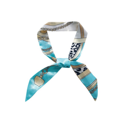 

Scarf Women Korean Autumn Stylish Silk Scarf Small Ribbon Colorful Elegant All-match Concise Printed Personality Neckerchief