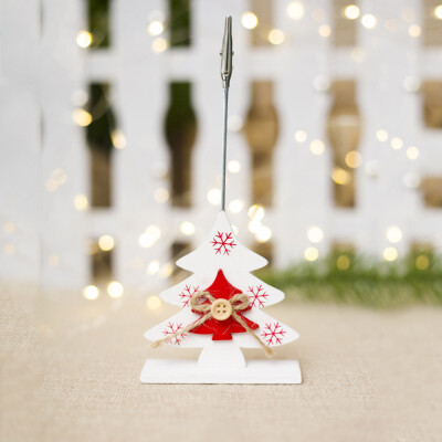 

Tailored Creative Christmas Wooden Business Card Holder Photo Clip Home Window Door Decor