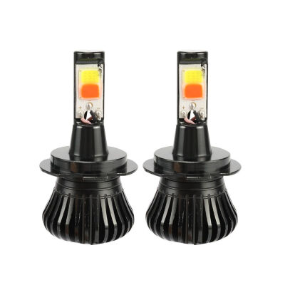 

2Pcsset H7 80Wset High Power LED Front Fog Headlight Bulbs White Yellow Beam Car Driving Light Lamps