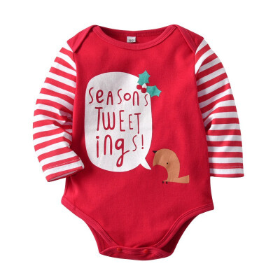 

Red Christmas Newborn Baby Rompers Baby Boy Girl Clothes Santa Long Sleeve Cartoon Cute Girl Jumpsuits Fashion Boy Rompers