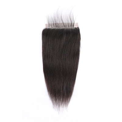 

5x5 Lace Closure Straight Natural Color Hair Styling Human Hair 150％ Density with Baby Hair for Black