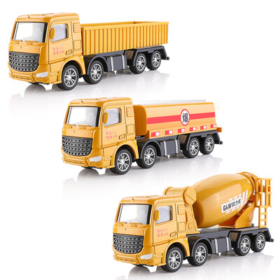 

Beans like toy car set inertia engineering truck transport truck mixer car tanker alloy head gift box set simulation toy car model three