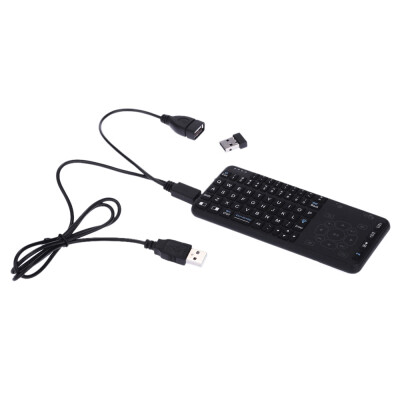 

Rii RT504 24G Wireless Handheld Remote Mini Ultra Slim Thin Multifunction Multimedia Backlit Keyboard with Touchpad Trackpad Mous