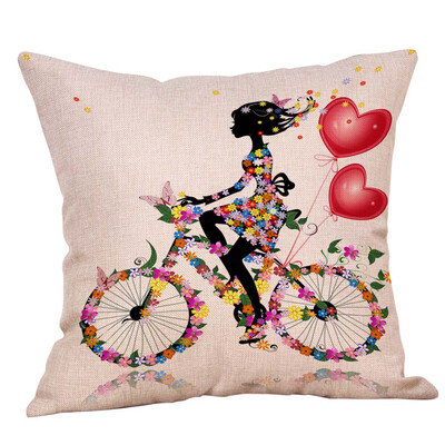 

Floral Linen Cotton Throw Pillow Case Cushion Cover Car Sofa Home Decor 4545CM