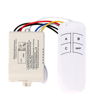 

〖Follure〗3 Way ON OFF 220V Wireless Receiver Lamp Light RF Remote Control Switch New