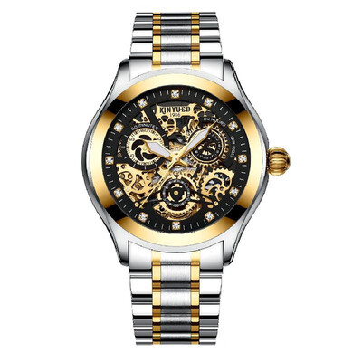 

KINYUED Mens Automatic Mechanical Watch Luminous Pointer Design 3ATM Waterproof Fashion Mens Mechanical Watch Luxury Wristwatch fo