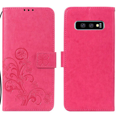 

Samsung Galaxy S10 Lite Lucky Clover Embossed Leather Case - Rose