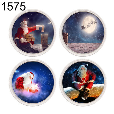

4Pcs Christmas Santa Gift Box Snow Cabin DIY Window Decal Decor Wall Stickers