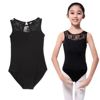 

Girls Lycra Lace Bodysuit Dance Leotard with Open Back Ballet Dancewear Ladies Costumes