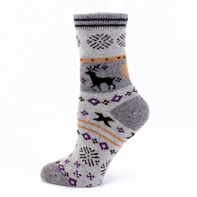 

Outdoor Sport Socks Christmas Woolen Socks Winter Warm Cartoon Crew Socks Soft Cute Elk Slipper Socks