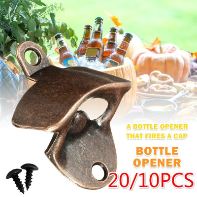 

2010pcs Bronze Vintage Wall Mounted Beer Bottle Opener Bar Wine Soda Cap Catcher