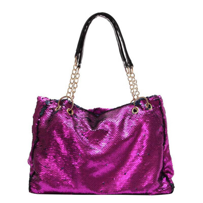 

Women&39S Fashion Shoulder Bag Sequin Chain Bag Handbag Case Shiny Tote Bag