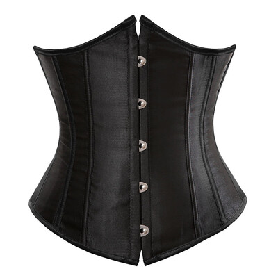 

Lace-up Boned Plus Size Satin Corset