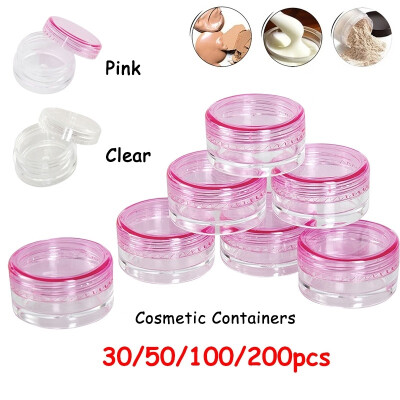 

3050100200Pcs 3ml Small Clear Plastic Sample Container Mini Bottle Pot Jars Cosmetic Tools Plastic Sample Container