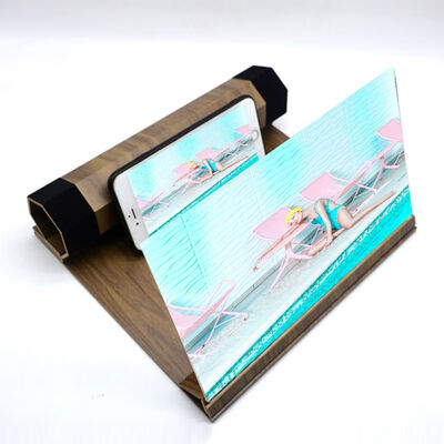 

Portable Mobile Phone Amplifier 12 Inch Screen HD Anti-fog Radiation Video Magnifying Glass Universal 7 Folding Lazy Bracket