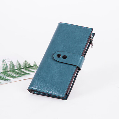 

Tailored Women Clutch Bag Double Buckle Coin Purse Fashion Student Wallet Long Handbag