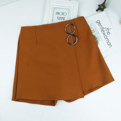 

Summer New Ladies A-line Skirts Women Black Slim New Korean Fashion Ring Above Knee Mini Skirts Empire Shorts Skirts preppy