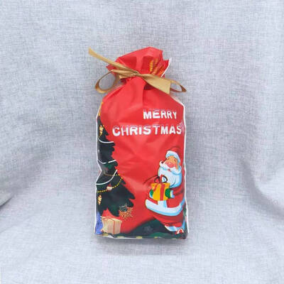 

Elk Snowflake Santa Claus Gift Bags Merry Chrtistmas Candy Food Bags With Ribbon For Christmas Decoration Supplies