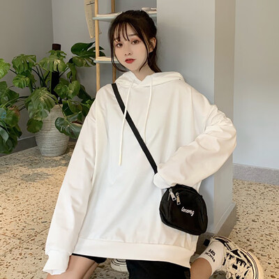 

Women Simple Warm Long Sleeve Cute Letter Print Thin Section Casual Loose Hooded Sweater