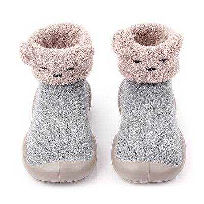 

Autumn Winter Baby Girls Boy First Walker Soft Solid Color Breathable Bottom Walking Casual Shoes