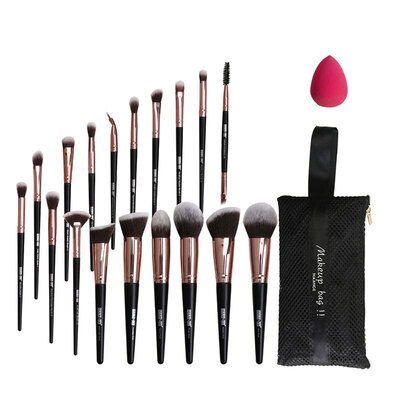 

18pcs Makeup Brushes Kit Soft Loose Powder Brush Foundation Blush Brush Eyebrow Comb Makeup Cosmetic Brush Cleanser
