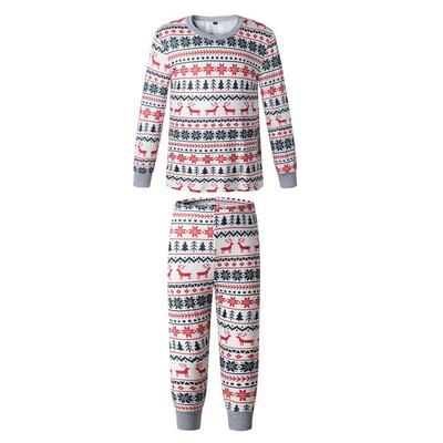

Christmas Clothing Set Children Clothing Christmas Family Parent-child Suit Printing Home Service Cotton Soft Two-piece Pajamas