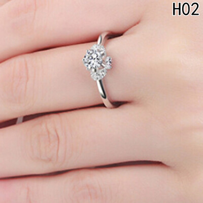 

Couple Ring Korean Version Creative Opening Wedding Silver Ring Simulation Diamond Pair Ring
