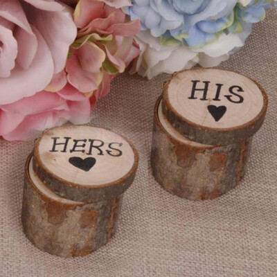 

Gobestart A Pair Manual Wood Wedding Ring Box Shabby Personalized Rustic Wedding Ring Box