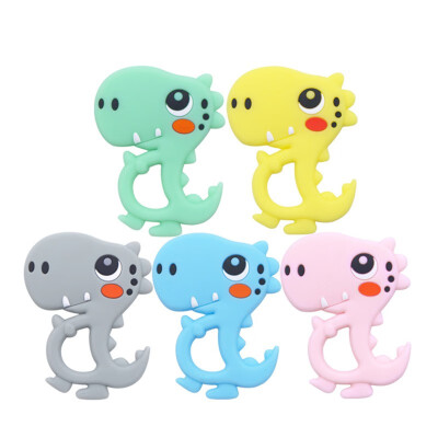 

Wholesale Colorful Dinosaur Dino Shape Design Food Grade Molar Silicone Teether Child Toddler Kids Baby Chew Teething Toys