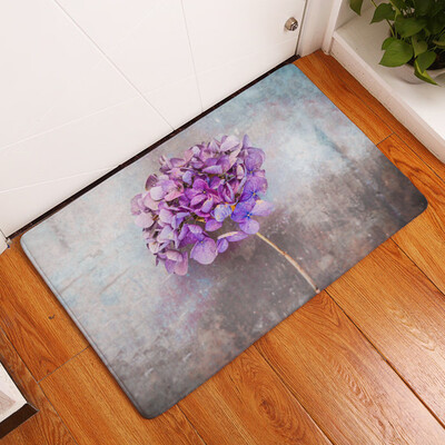 

Toponeto Vintage Floral Non-skid Porch Door Rug Floor Mat