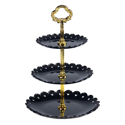 

Stylish Simple Beautiful European Fruit Plate Three-Layer Snack Rack Living Room Fruit Bowl Wedding Cake Candy Rack