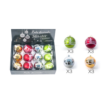 

12 Pcs Christmas Xmas Tree Ball Bauble Hanging Home Party Ornament Decor Pendant