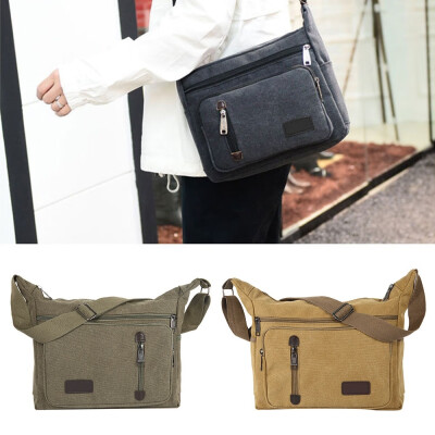 

2020 New Men Vintage Shoulder Messenger Bag Canvas Satchel School Military Crossbody Bags