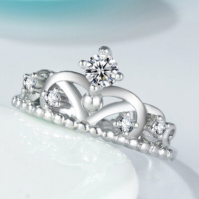 

Round White Simulated Diamond Ring Engagement Wedding Jewelry for Women