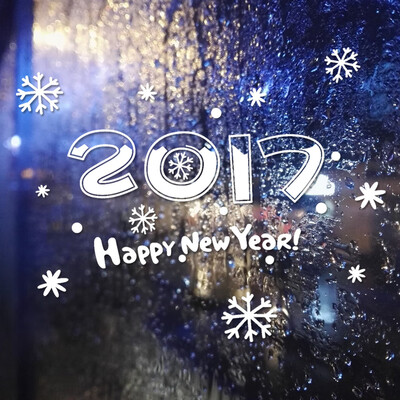

Tailored New Year 2017 Merry Christmas Wall Sticker Home Shop Windows Decals Decor