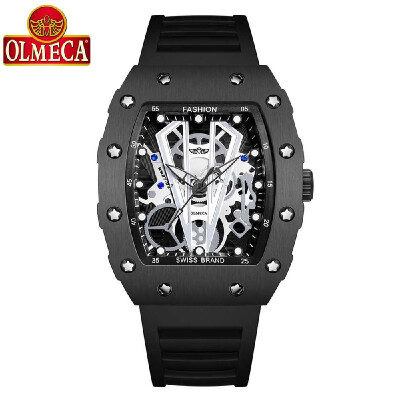 

OLMECA 0905M Men Quartz Watch Silicone Band Fashion Multifunction 3ATM Waterproof Luminous Display Sport Wristwatch